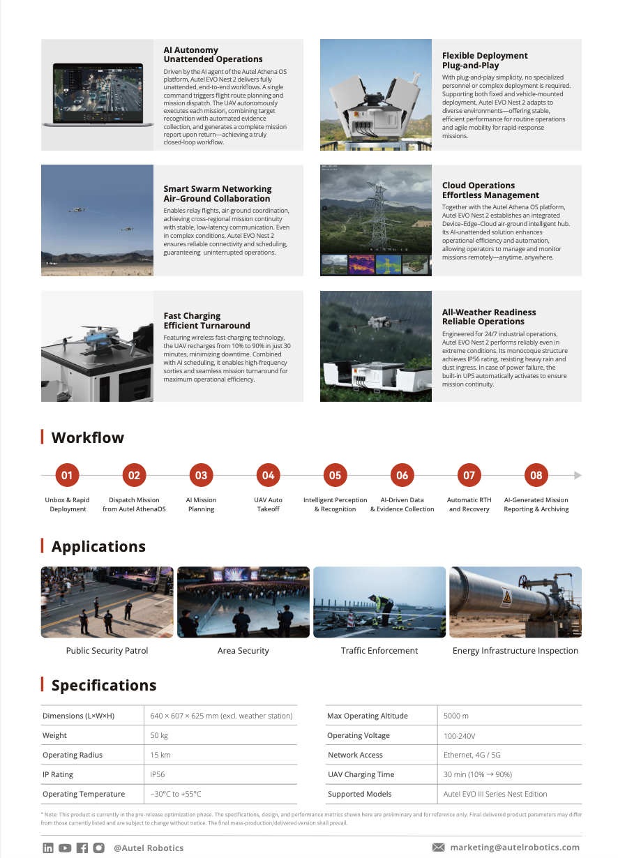 오텔 로보틱스 드론 에보 네스트 키트 사용자 매뉴얼 #Autel #drone #Evo #Nest #Kit #User #manual #덕유항공 #오텔드론한국총판